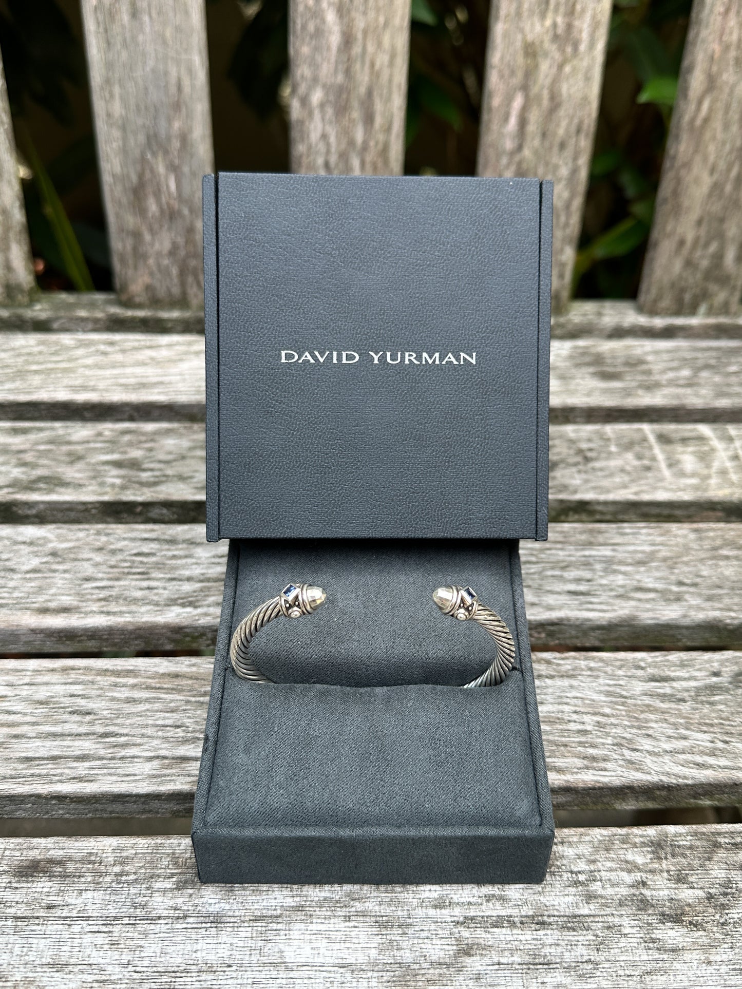 David Yurman Renaissance Cable Sapphire Bracelet