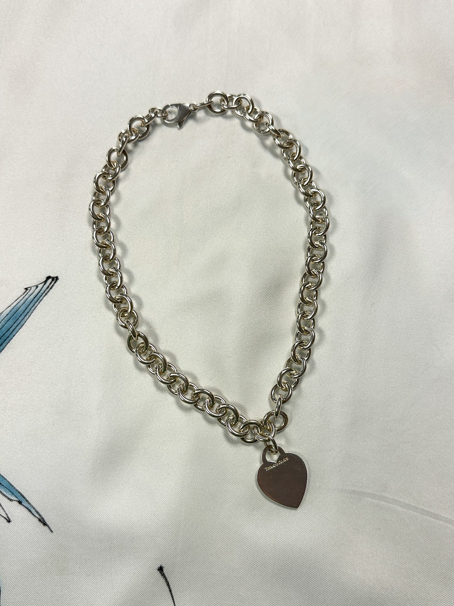 Tiffany & Co Heart Charm Necklace