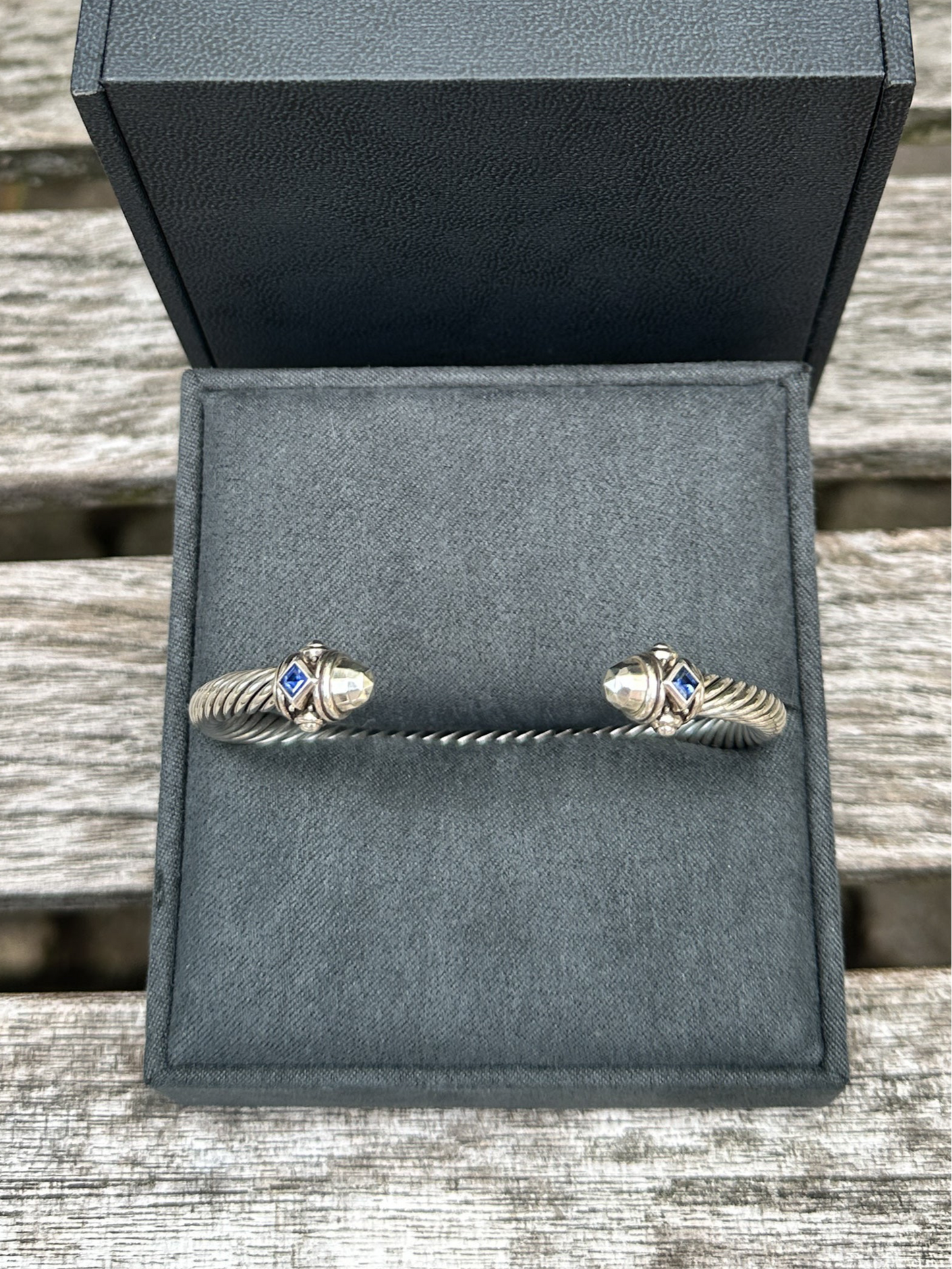 David Yurman Renaissance Cable Sapphire Bracelet