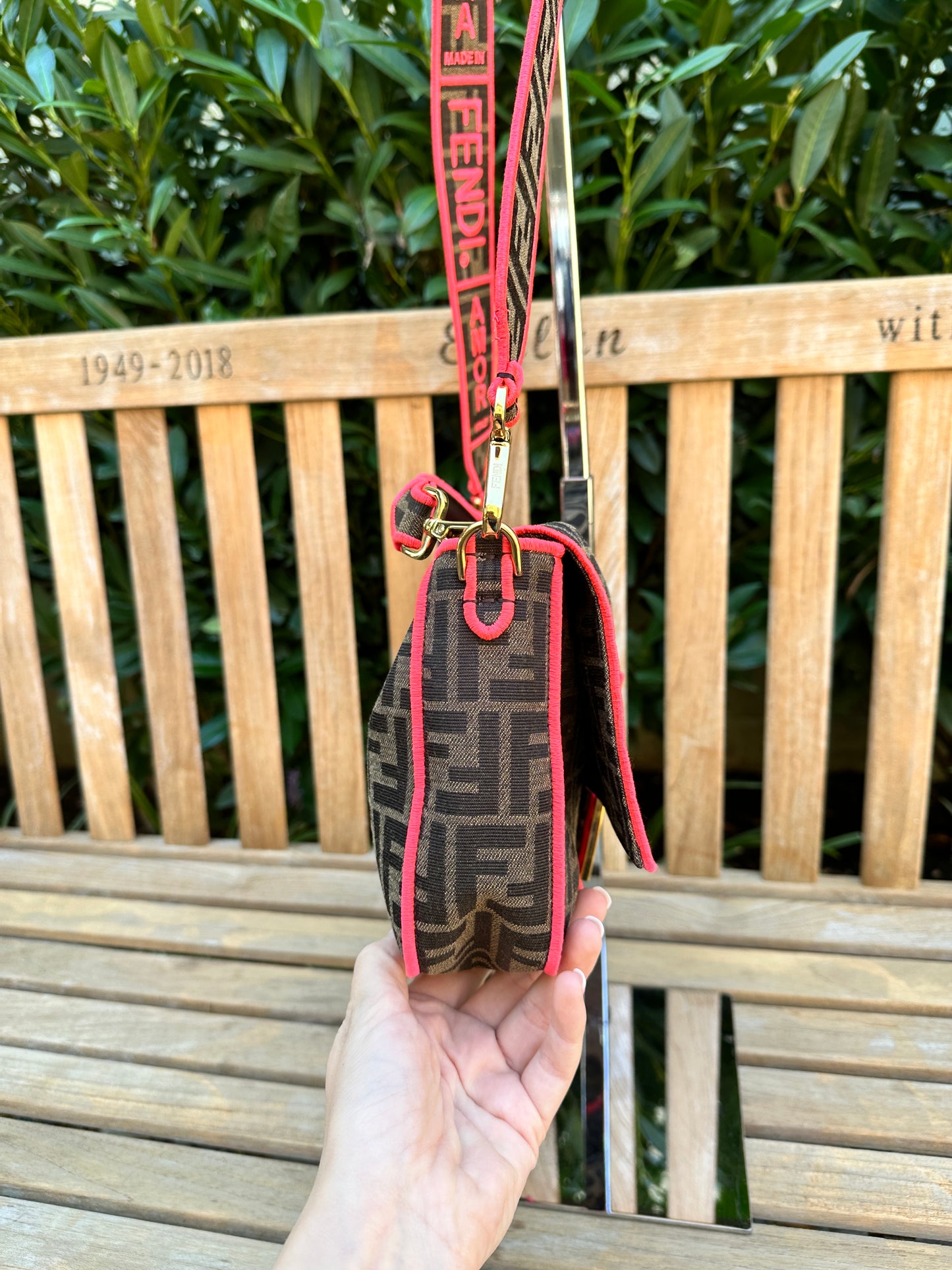 FENDI Zucca Baguette Bag