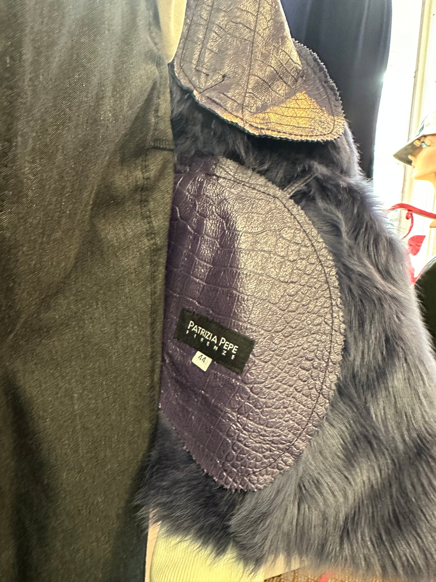 Patrizia Pepe Plum Fur Coat