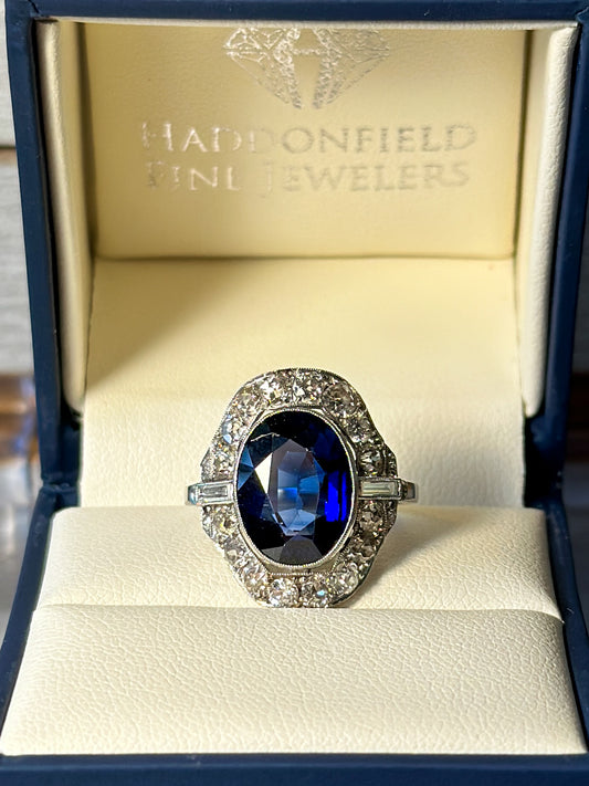 Sapphire Diamond Ring Platinum
