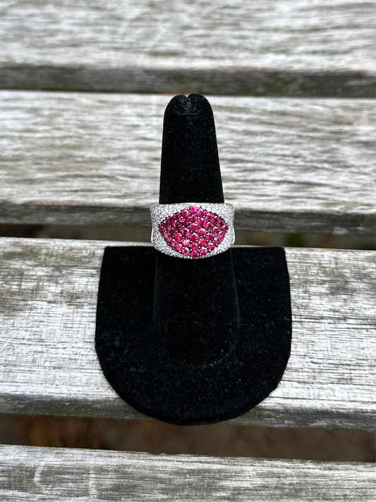 Diamonds and Rubies 18k Ring