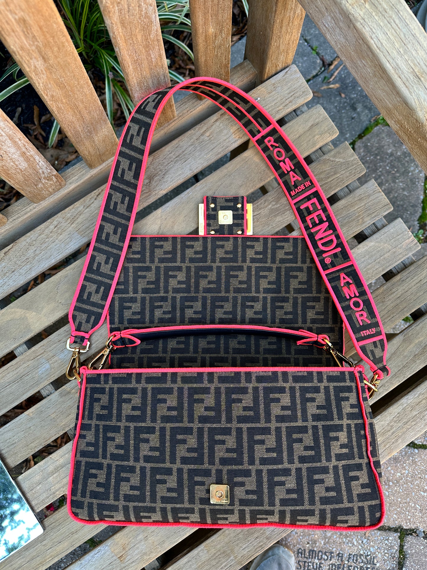 FENDI Zucca Baguette Bag
