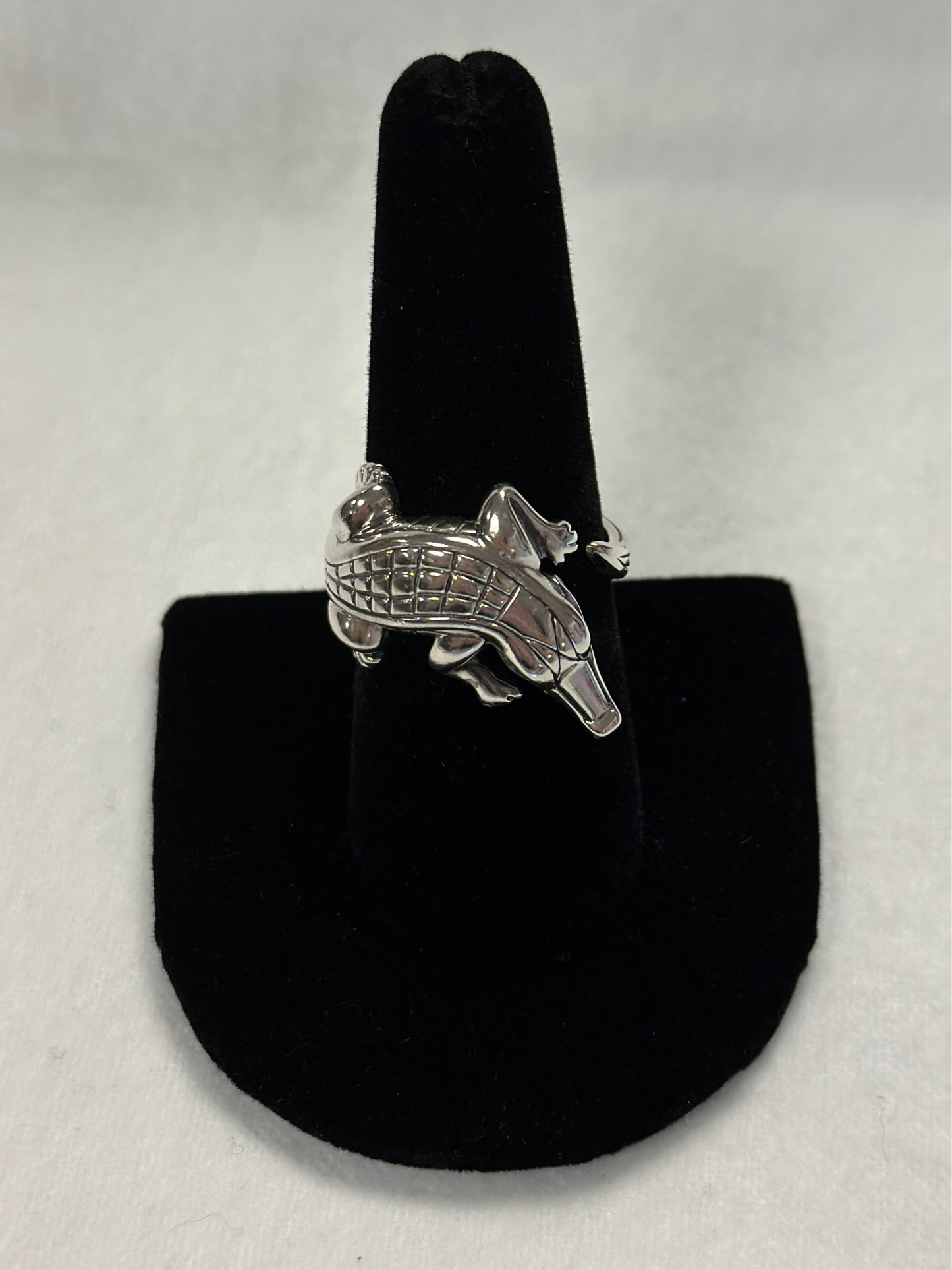 Kieselstein Cord Sterling Silver Alligator Ring