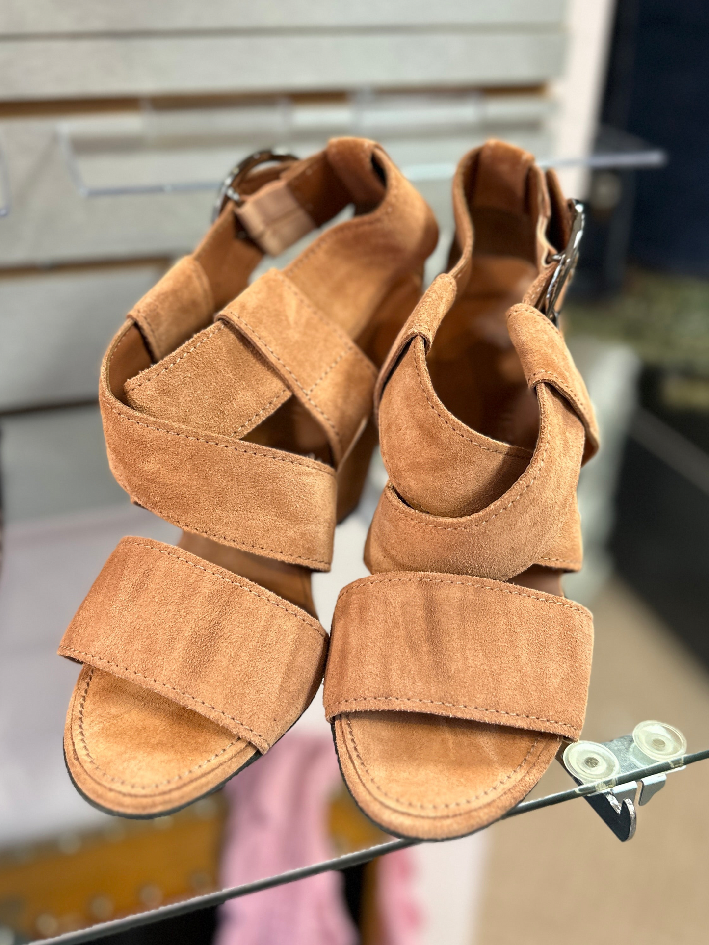 Chanel suede wedges