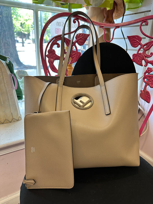 Fendi Taupe Tote Bag