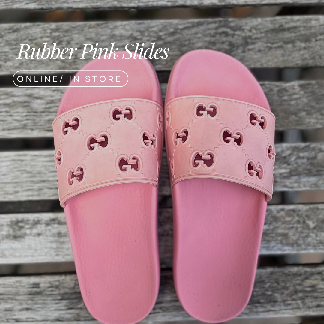 Gucci Rubber Pink Slides