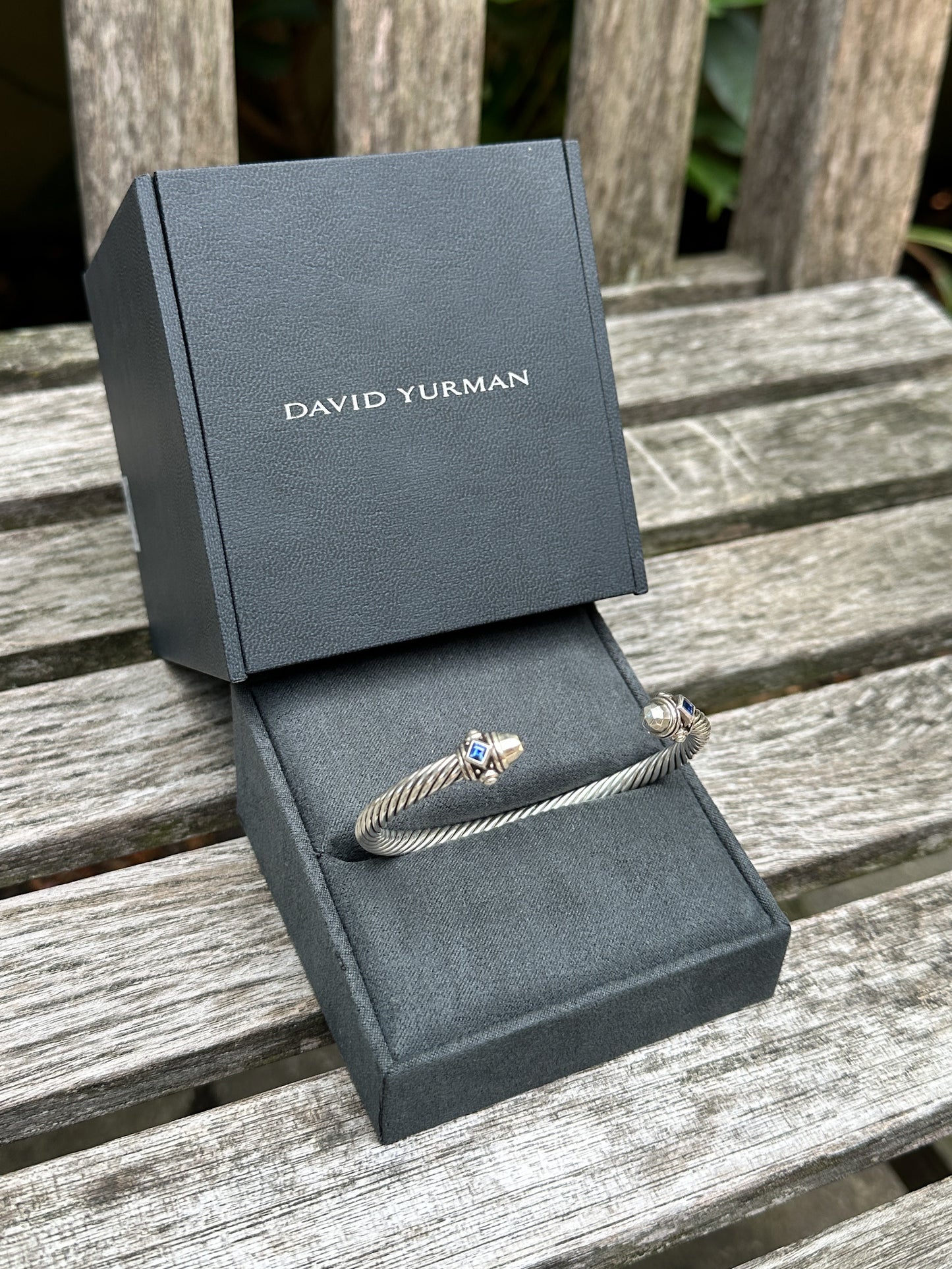 David Yurman Renaissance Cable Sapphire Bracelet