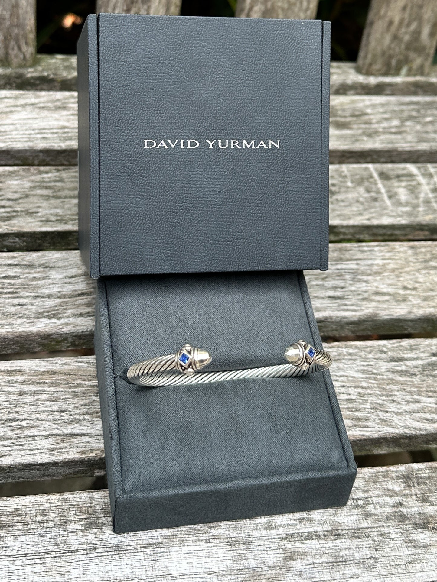 David Yurman Renaissance Cable Sapphire Bracelet
