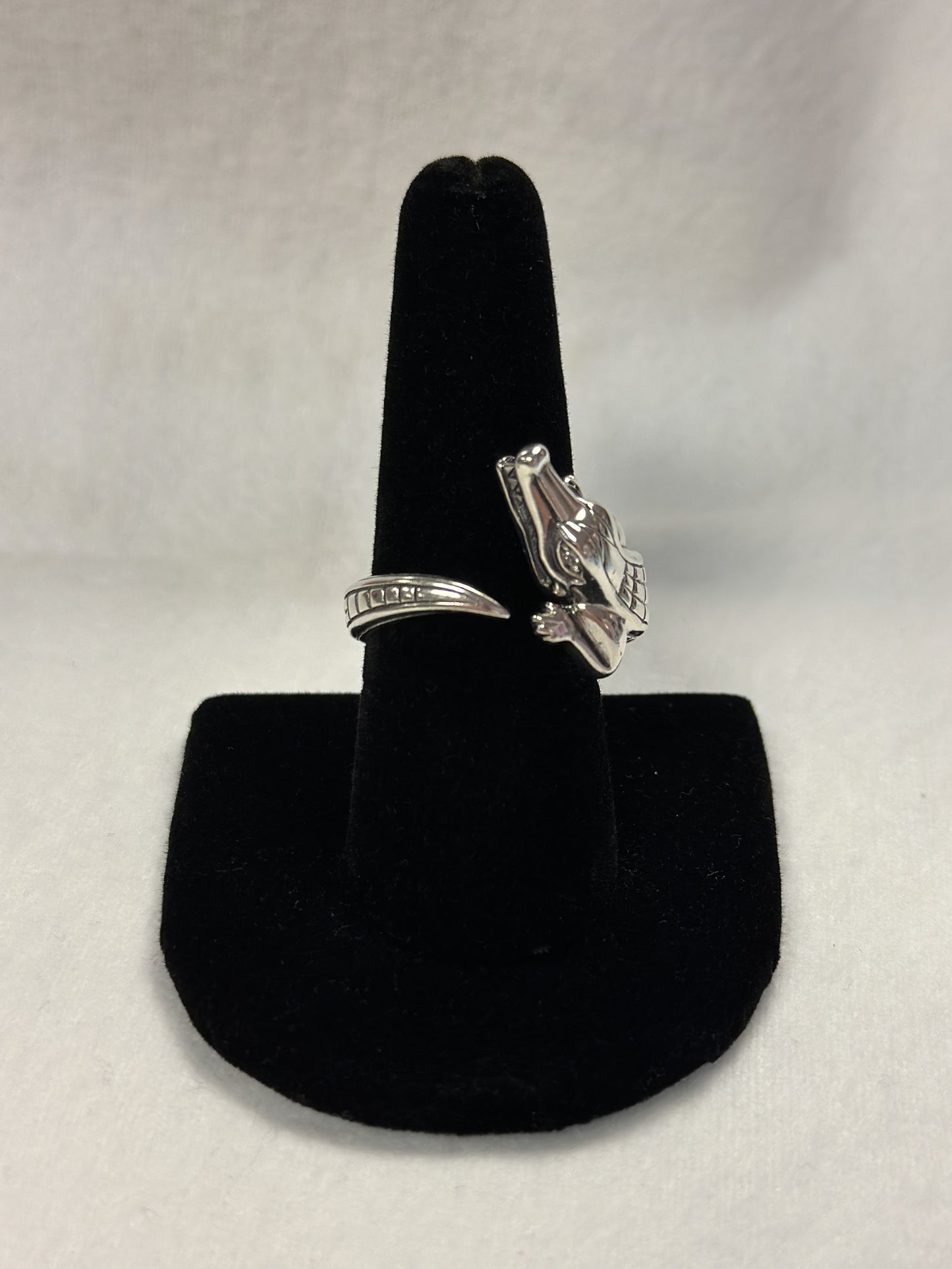 Kieselstein Cord Sterling Silver Alligator Ring
