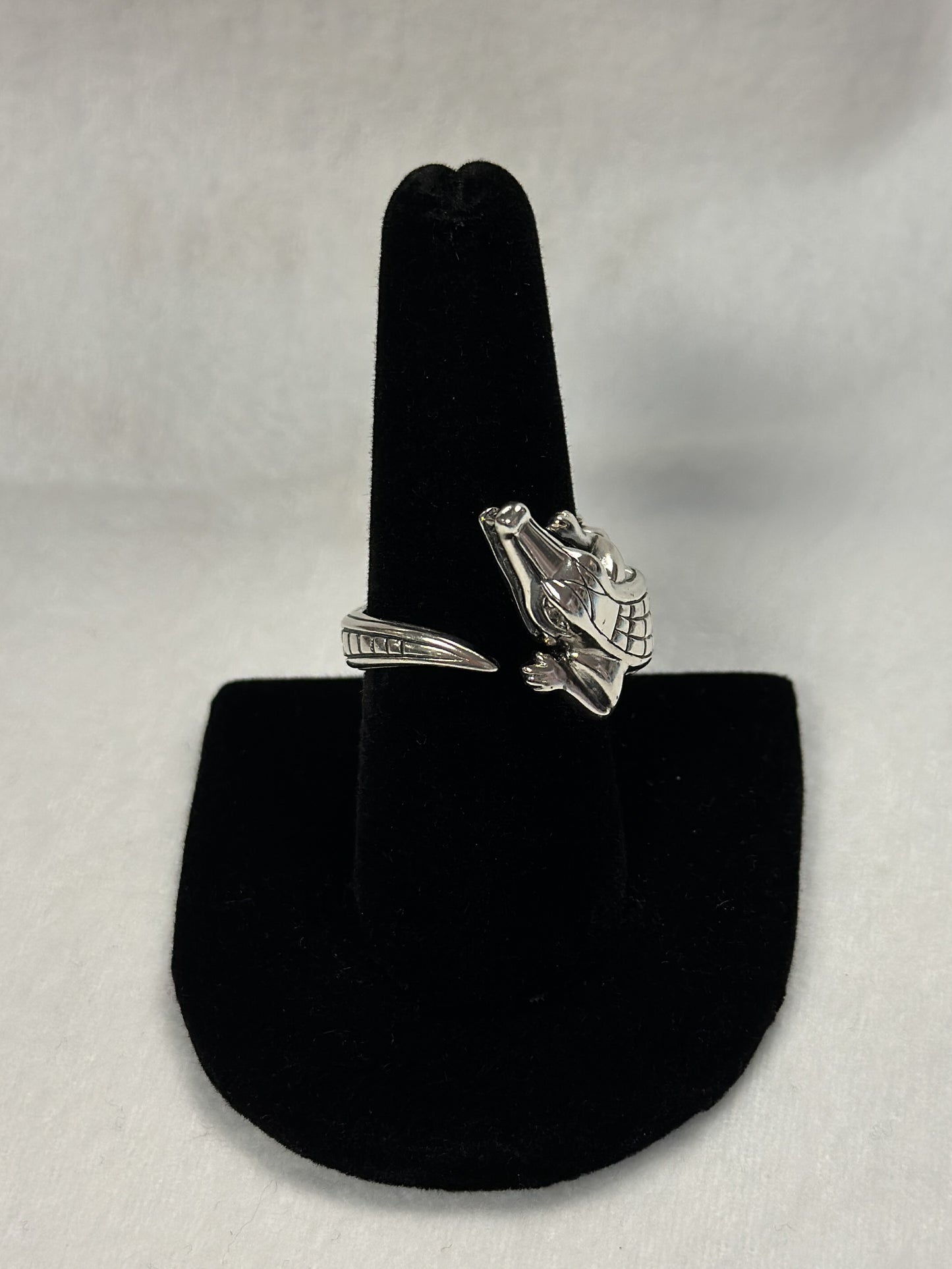 Kieselstein Cord Sterling Silver Alligator Ring