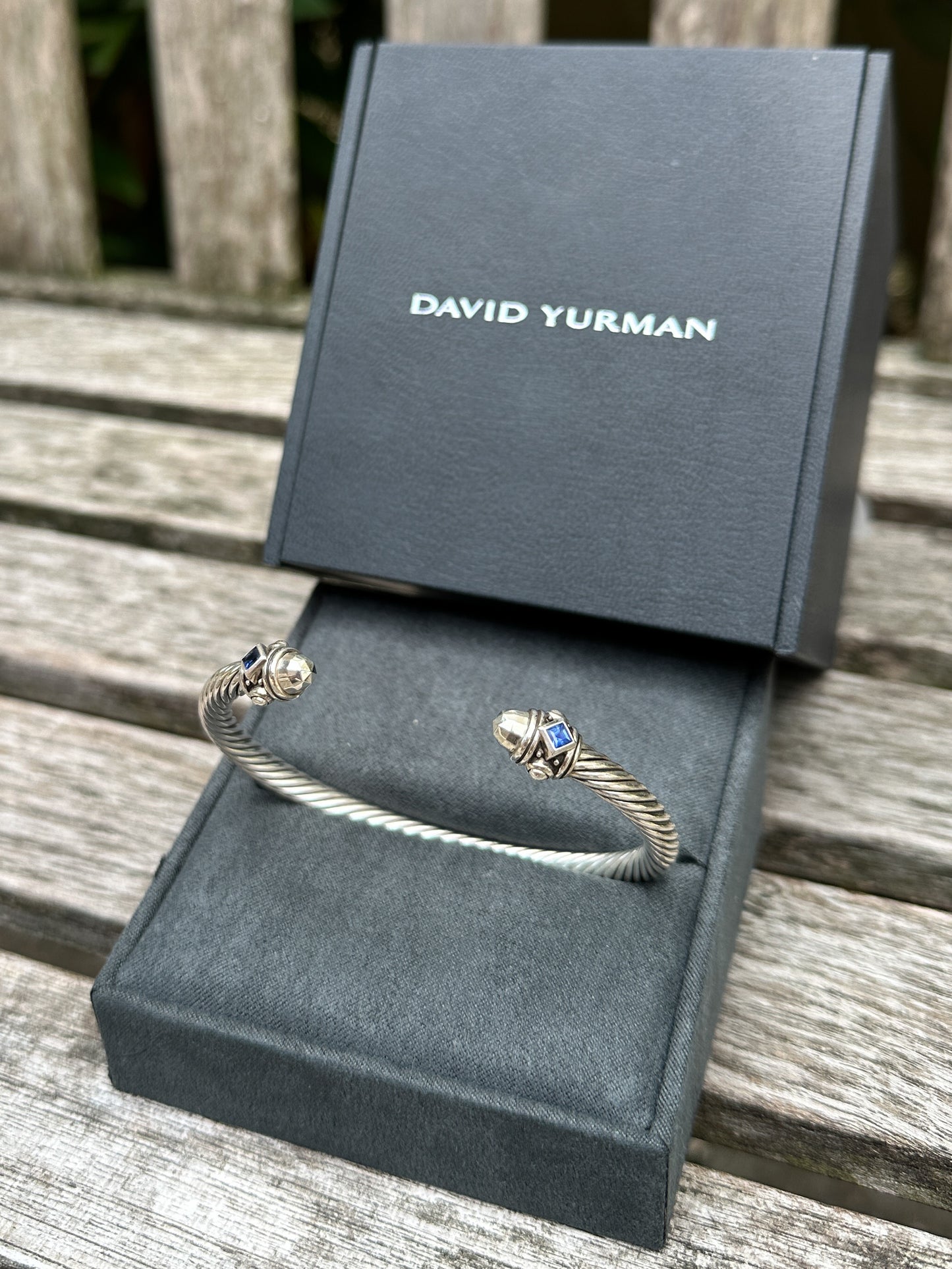 David Yurman Renaissance Cable Sapphire Bracelet