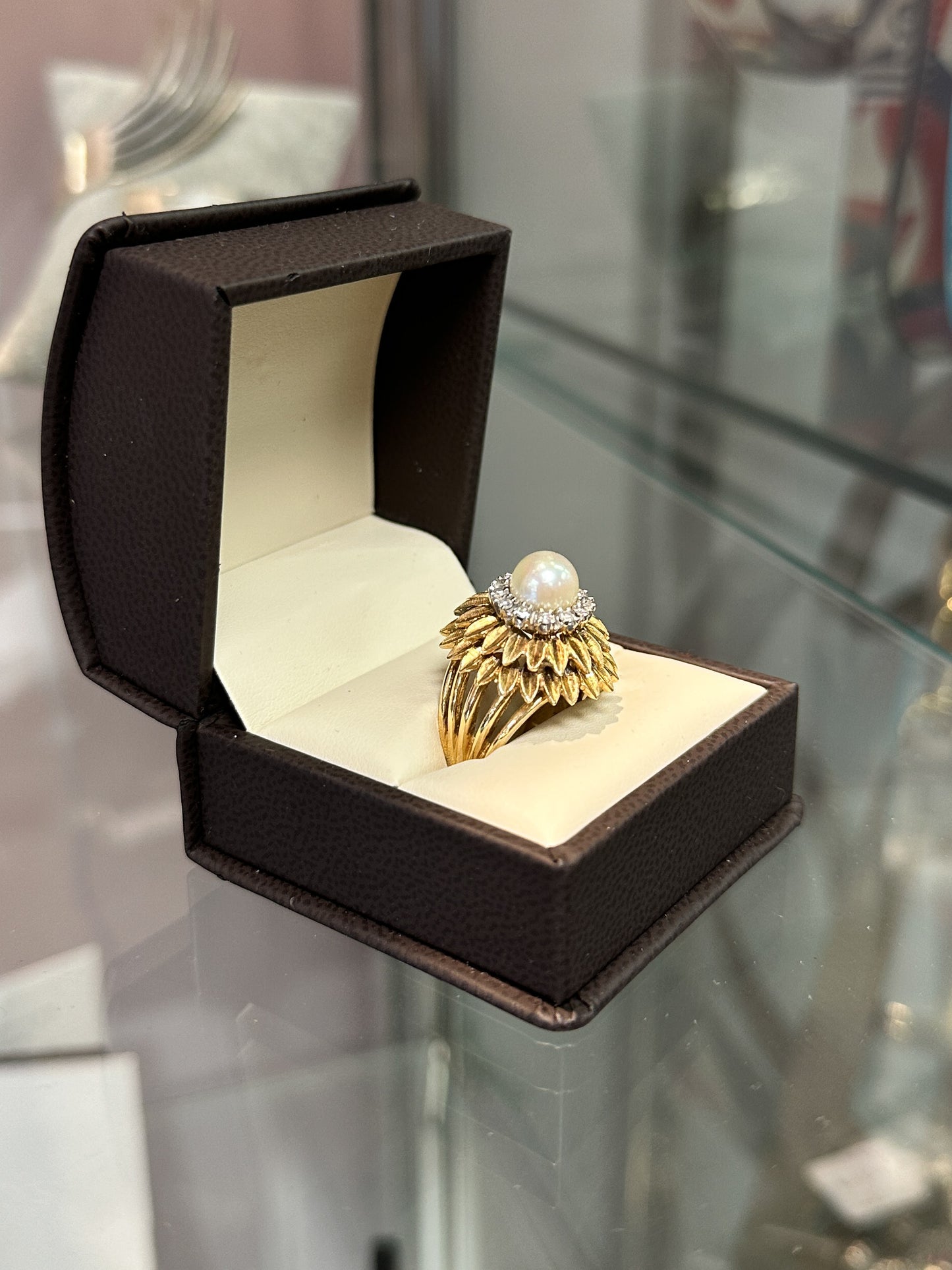 Diamond 14K Sunflower Ring