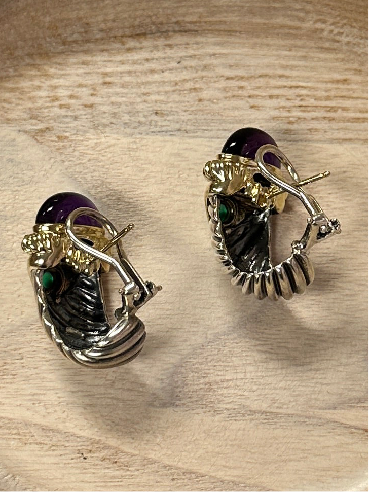 David Yurman Amethyst Emerald
Renaissance Earrings