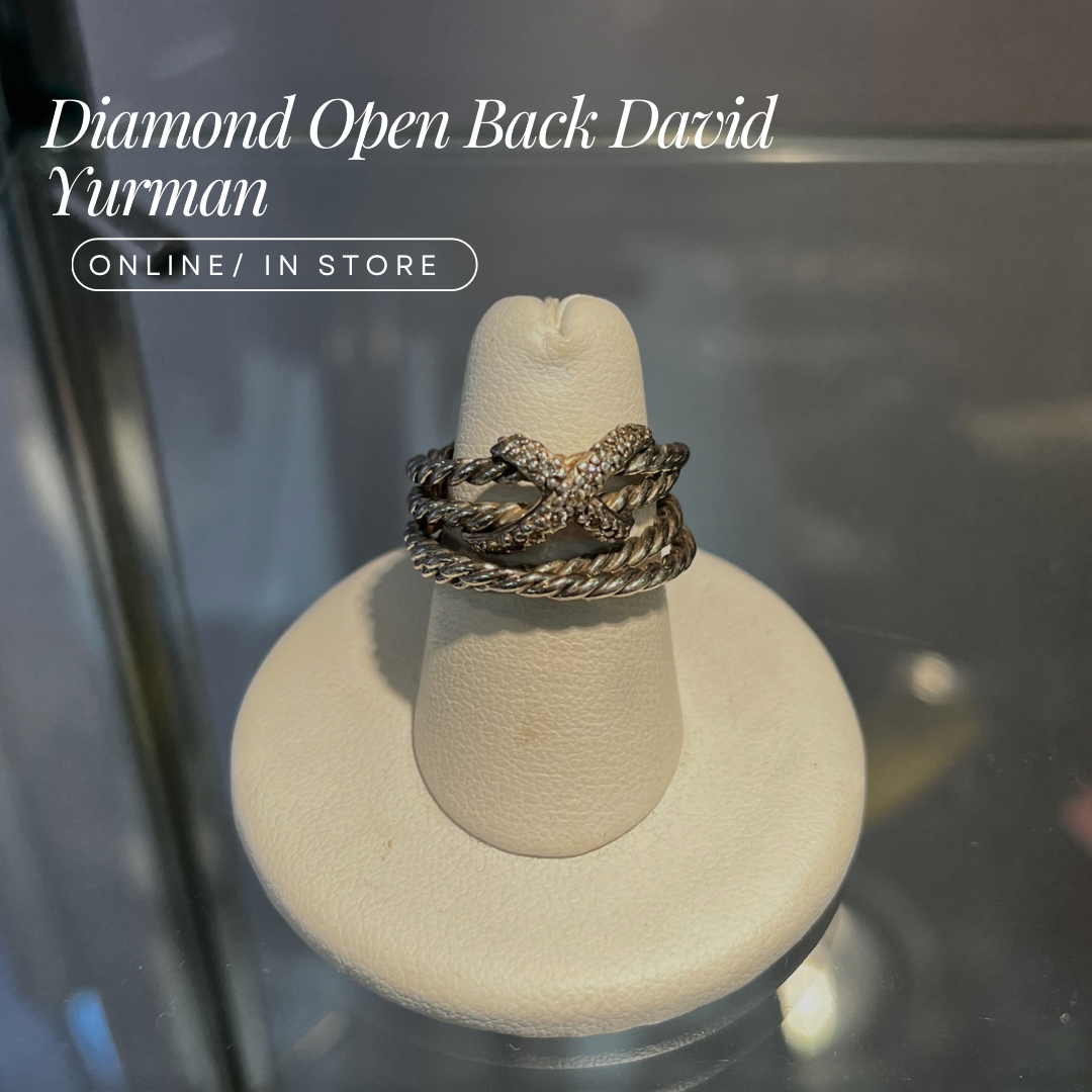 Diamond and Open Back David Yurman Ring Raks Thrift Avenue