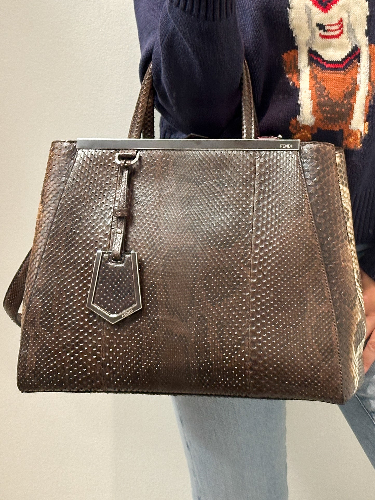 Fendi Python 2Jours Tote