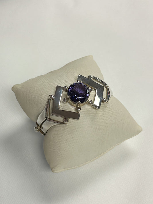Amethyst Sterling Vintage Bracelet