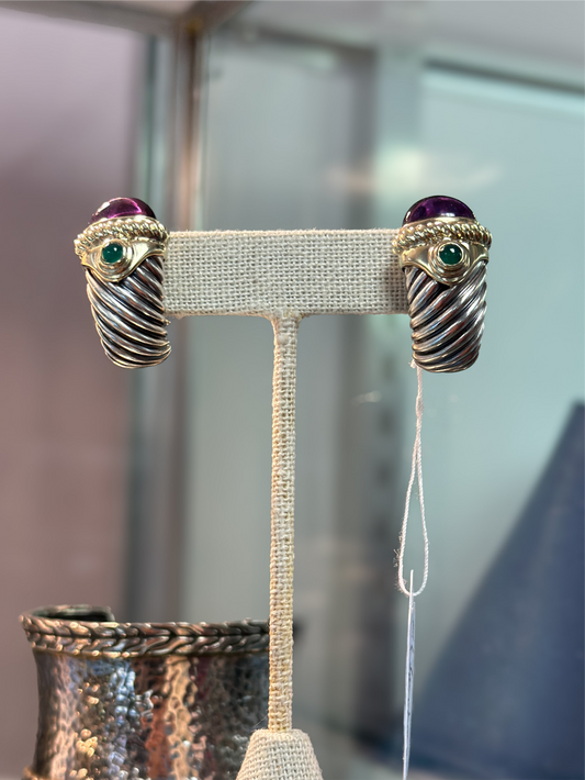 David Yurman Amethyst Emerald
Renaissance Earrings