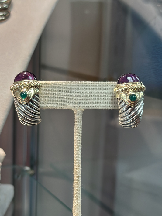 David Yurman Amethyst Emerald
Renaissance Earrings