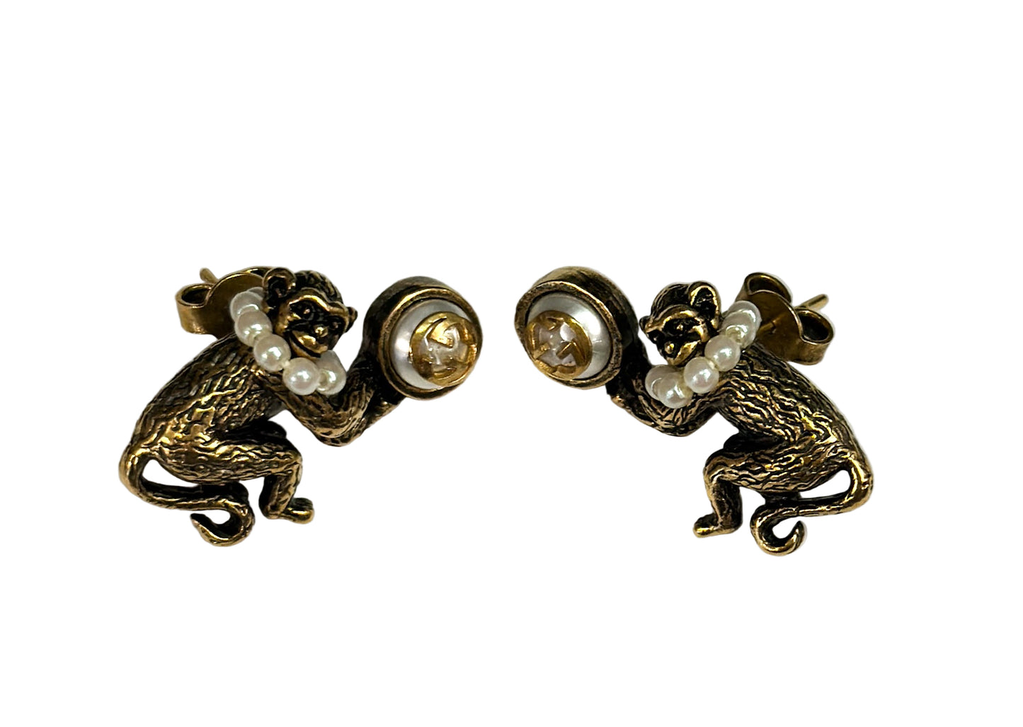 Gucci Monkey Stud Earrings