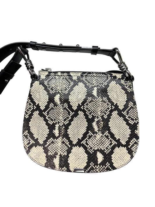 All Saints Leather Snake print Crossbody Bag