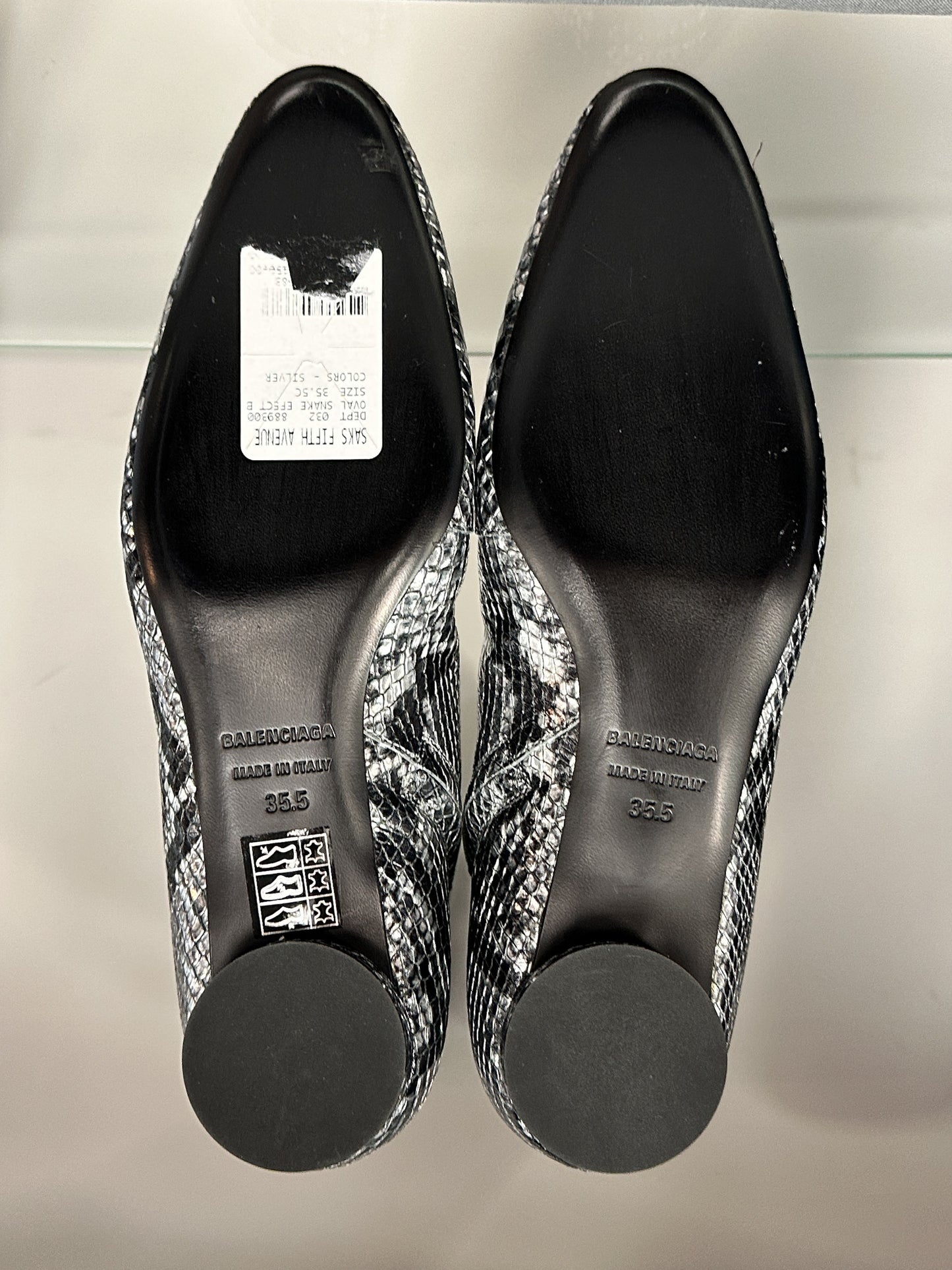 Balenciaga Snake Print Ankle Boots