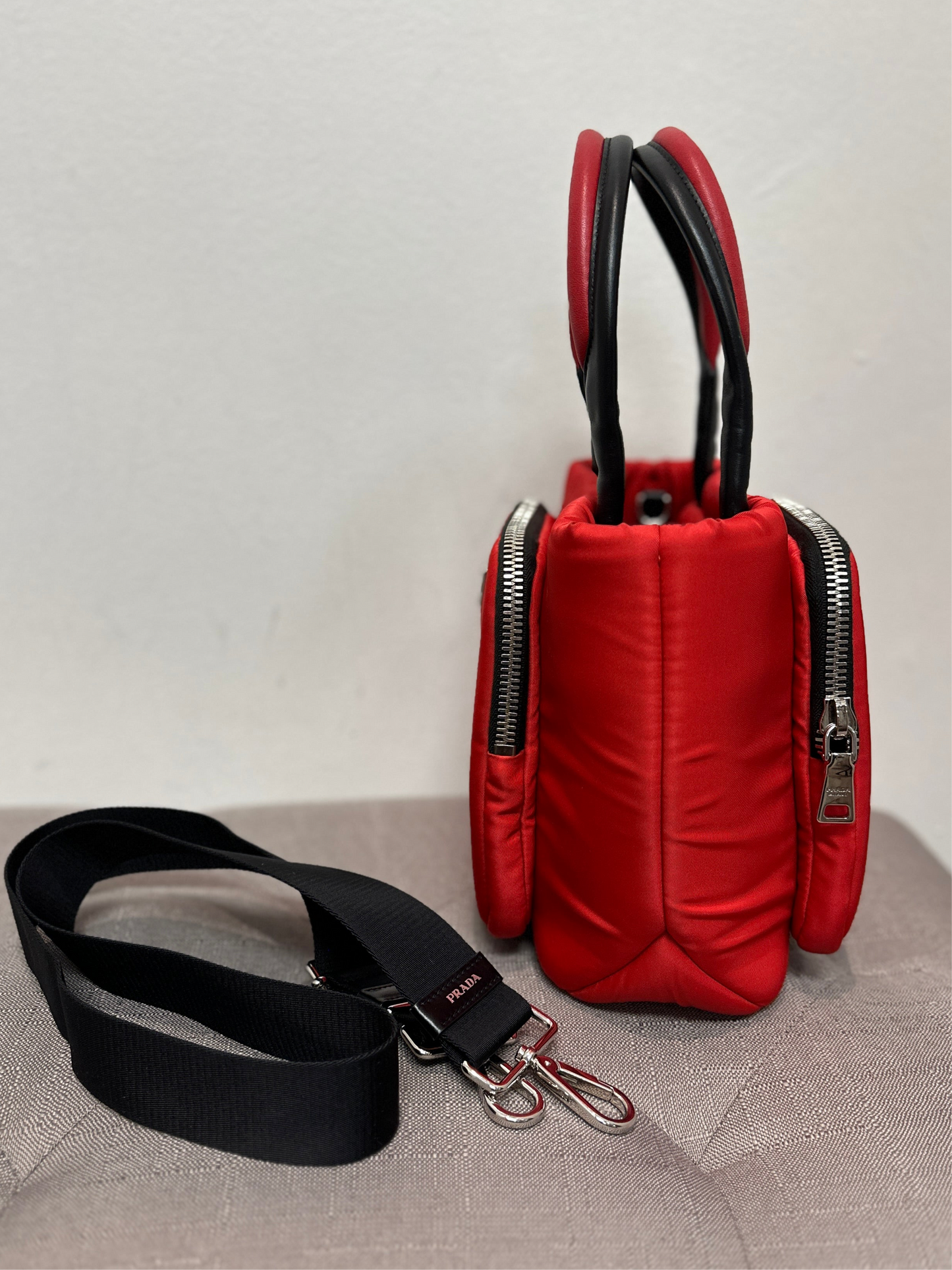 Prada Red Nylon Bag