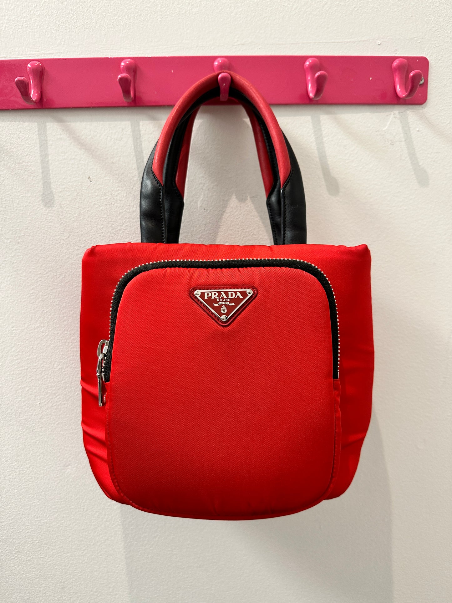 Prada Red Nylon Bag