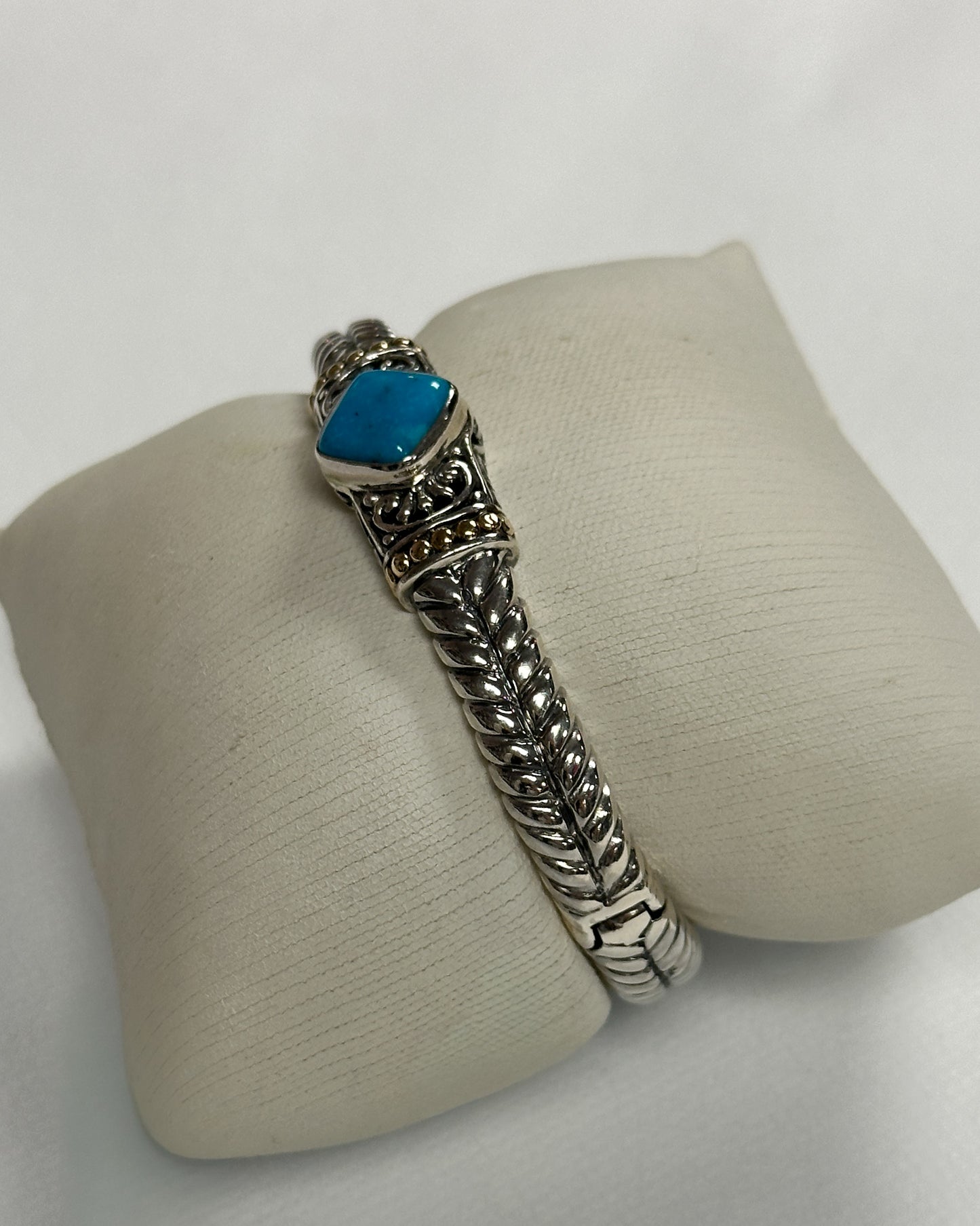 Turquoise Sterling 18k Cuff
