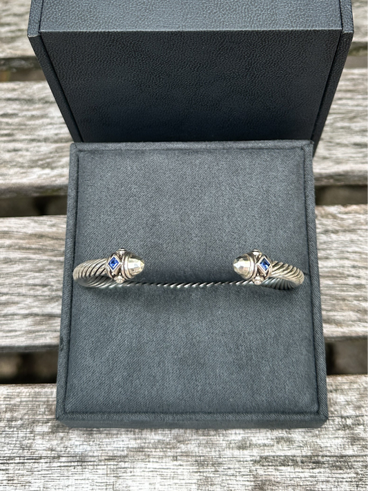 David Yurman Renaissance Cable Sapphire Bracelet