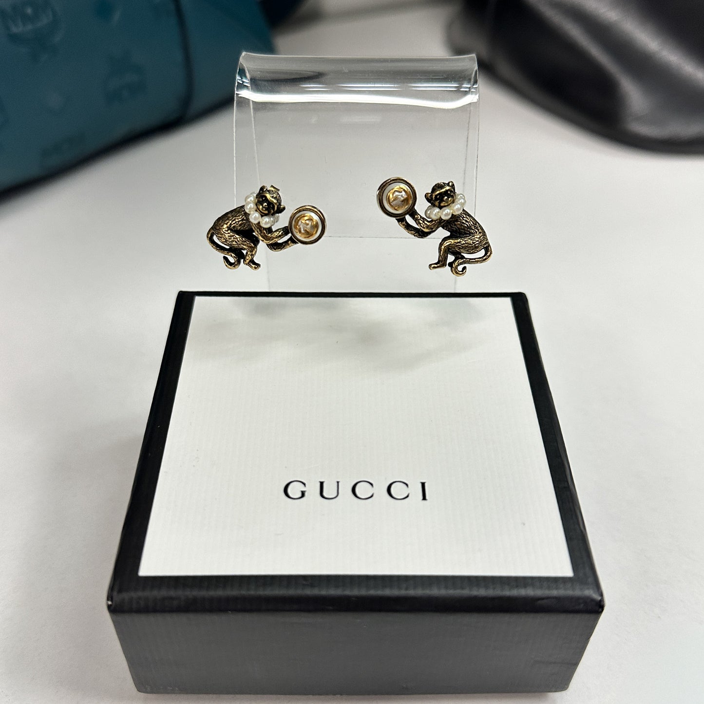 Gucci Monkey Stud Earrings