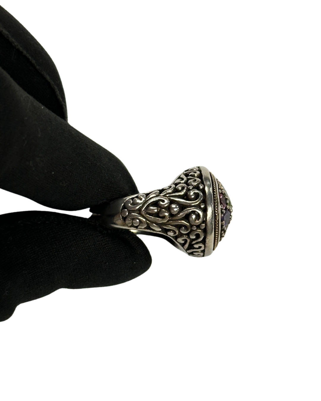 Sterling & 18K Stone Ring