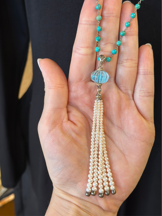 LAGOS Topaz, Turquoise, Pearl Necklace
