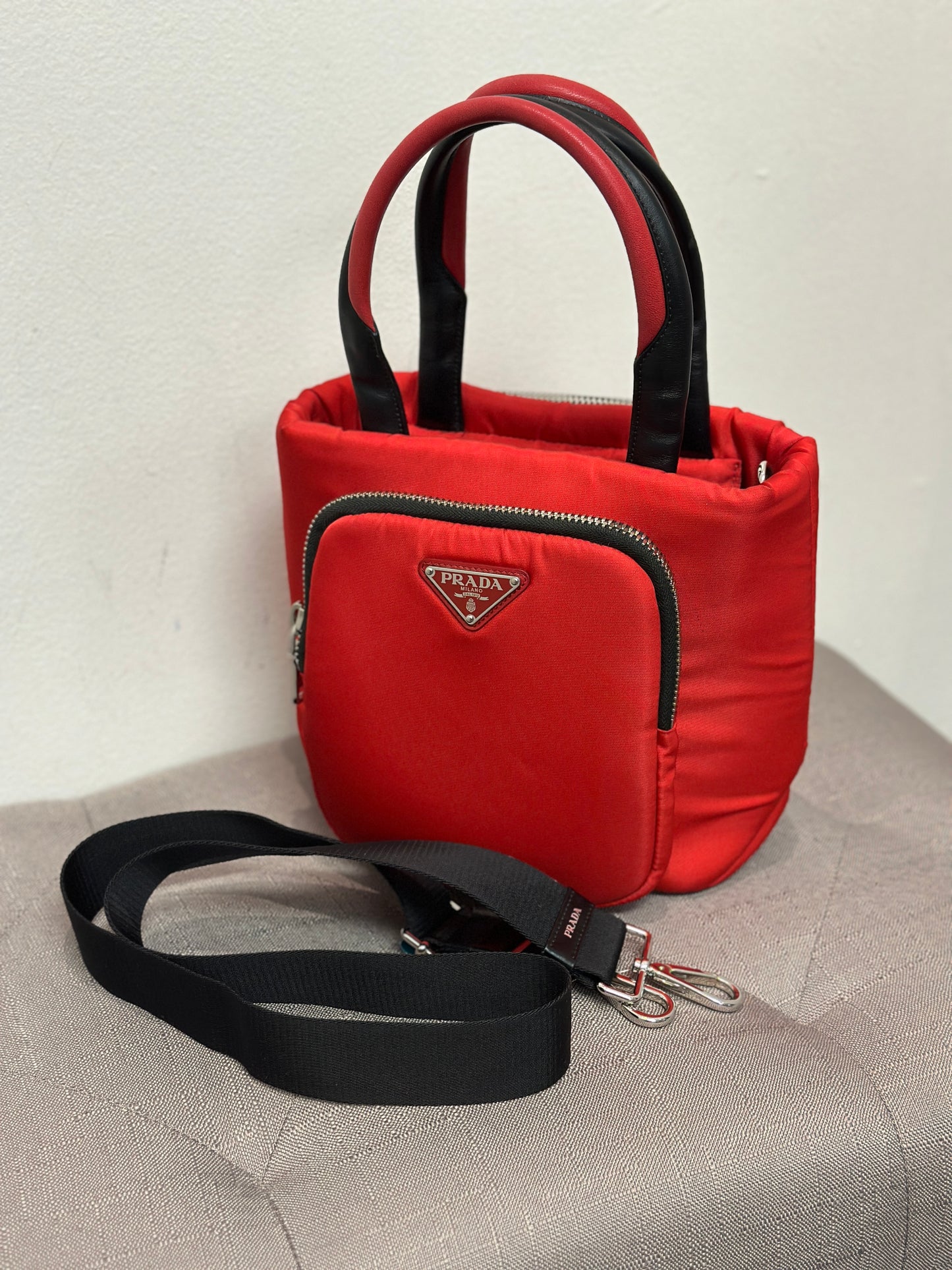 Prada Red Nylon Bag