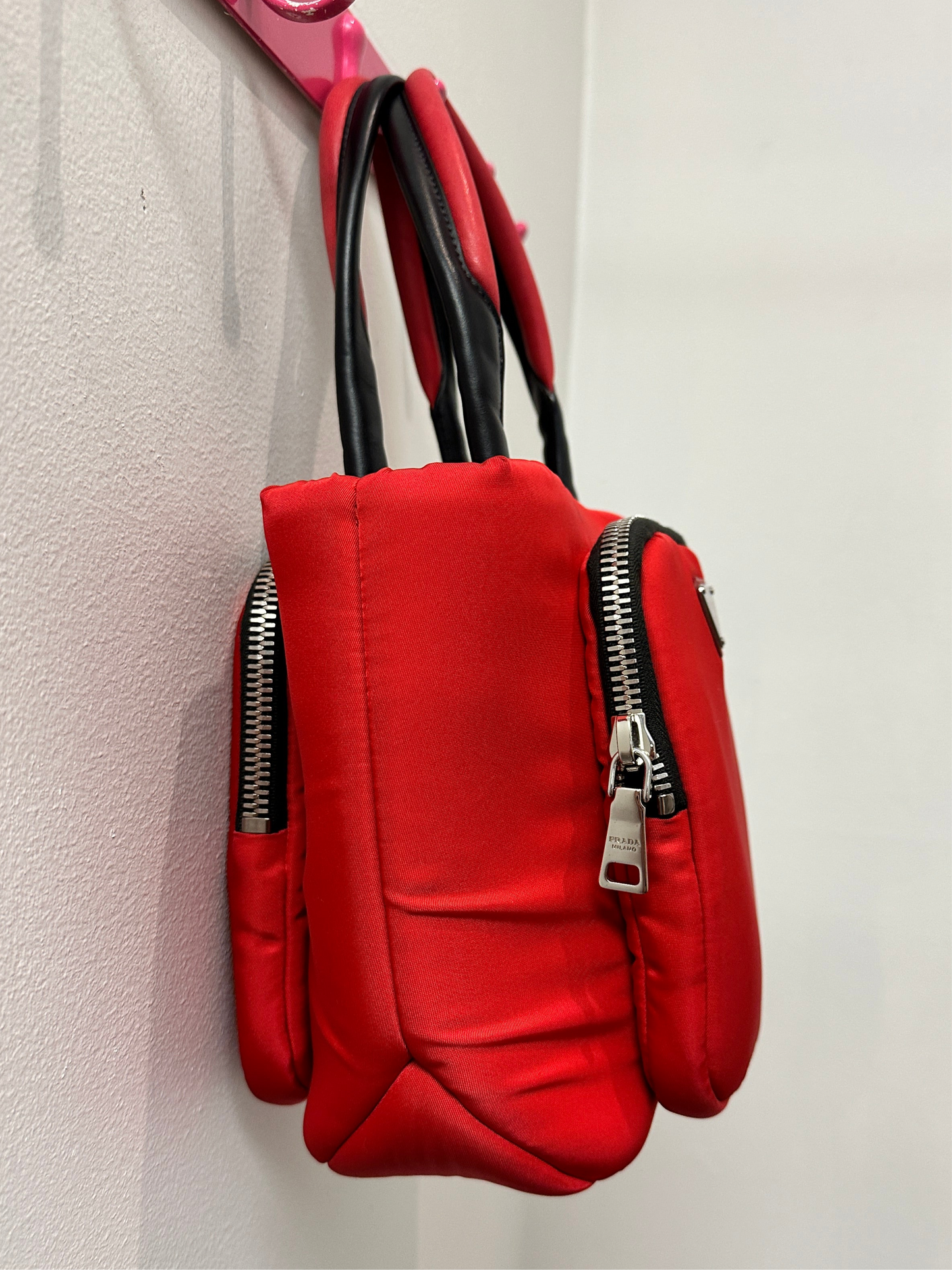 Prada Red Nylon Bag