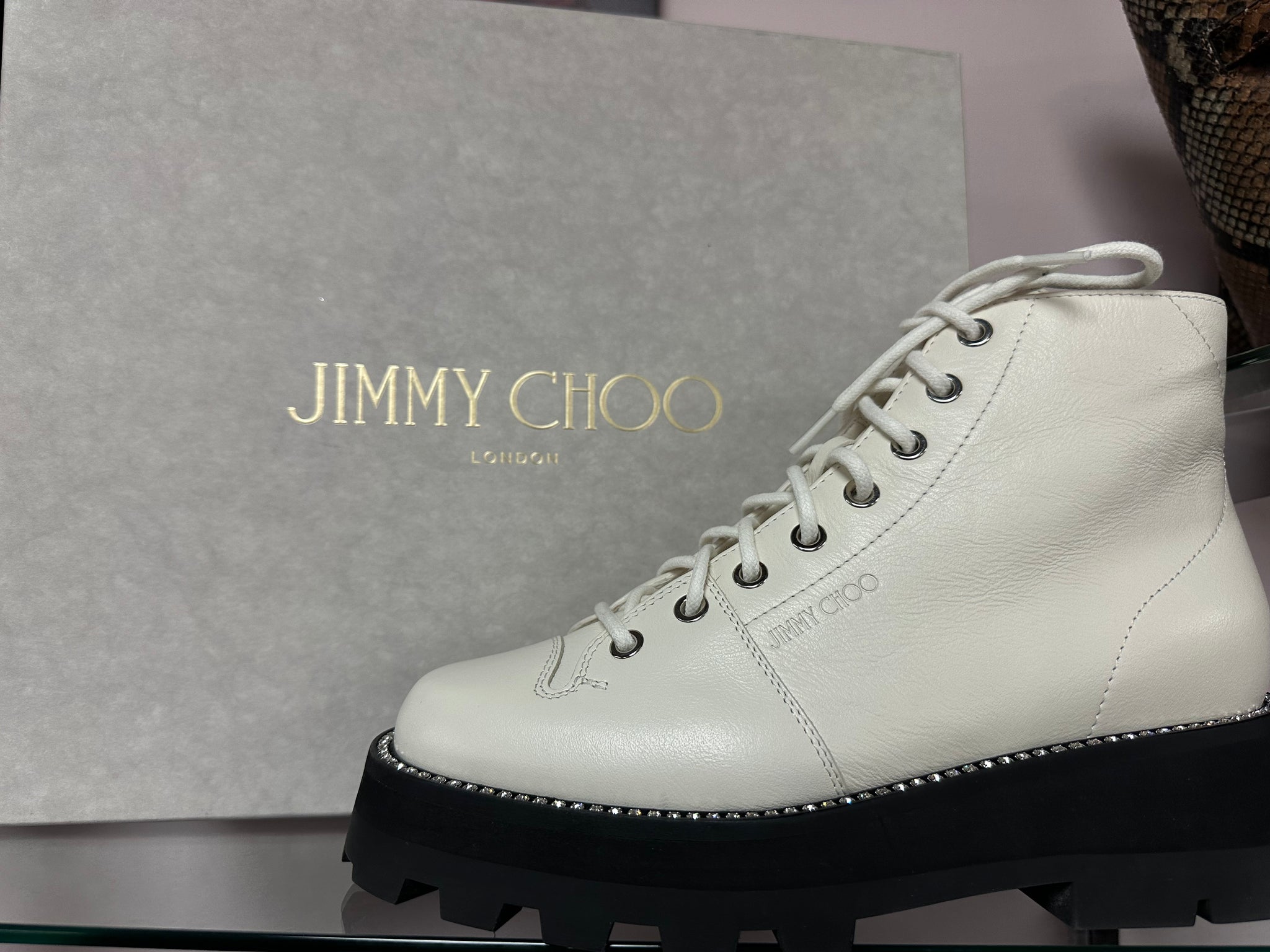 Luxury combat style boots. Raks Thrift Avenue