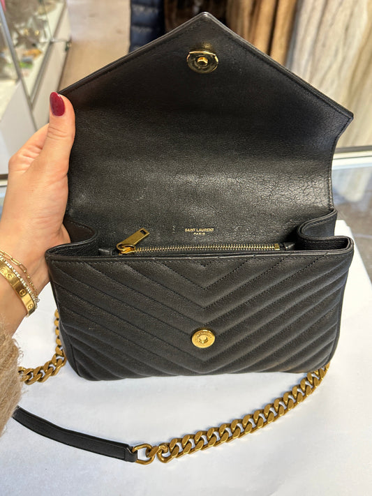 YSL Black Leather Handbag