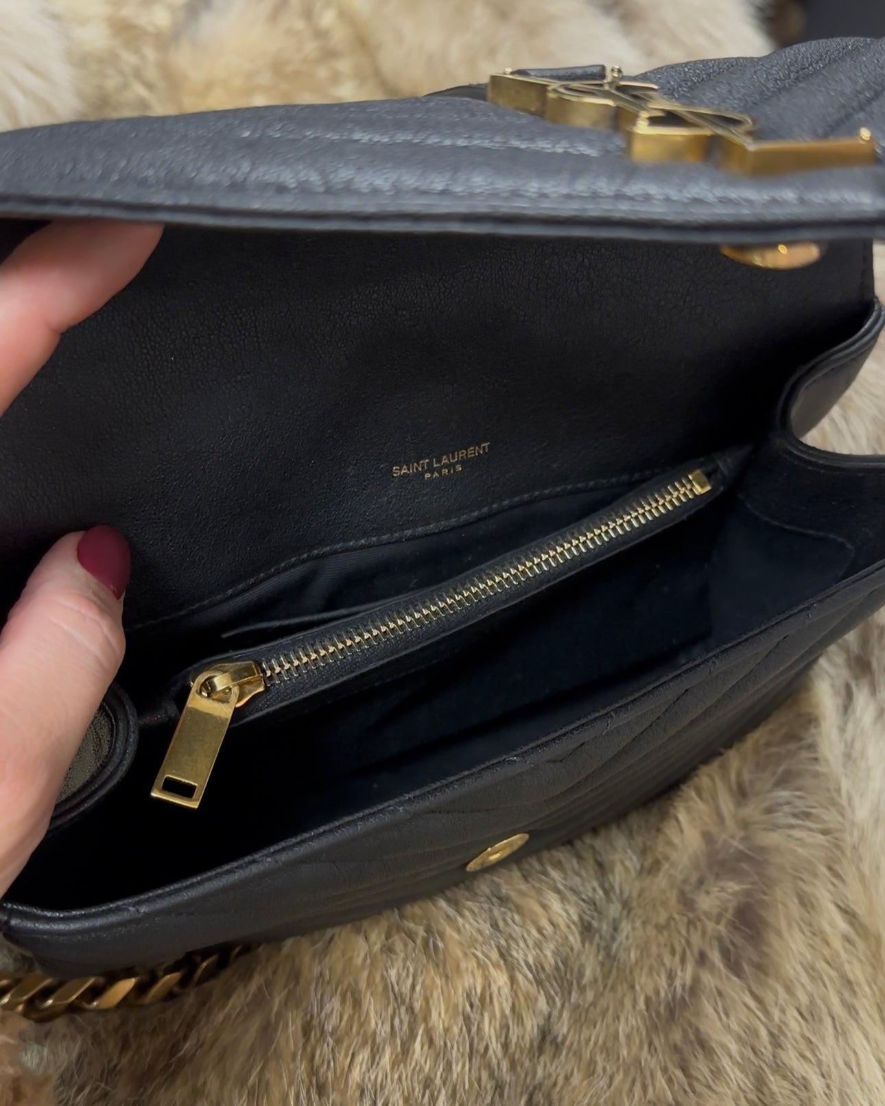 YSL Black Leather Handbag