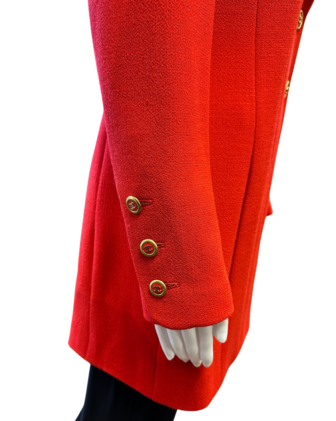 Chanel Vintage Red Wool Blazer