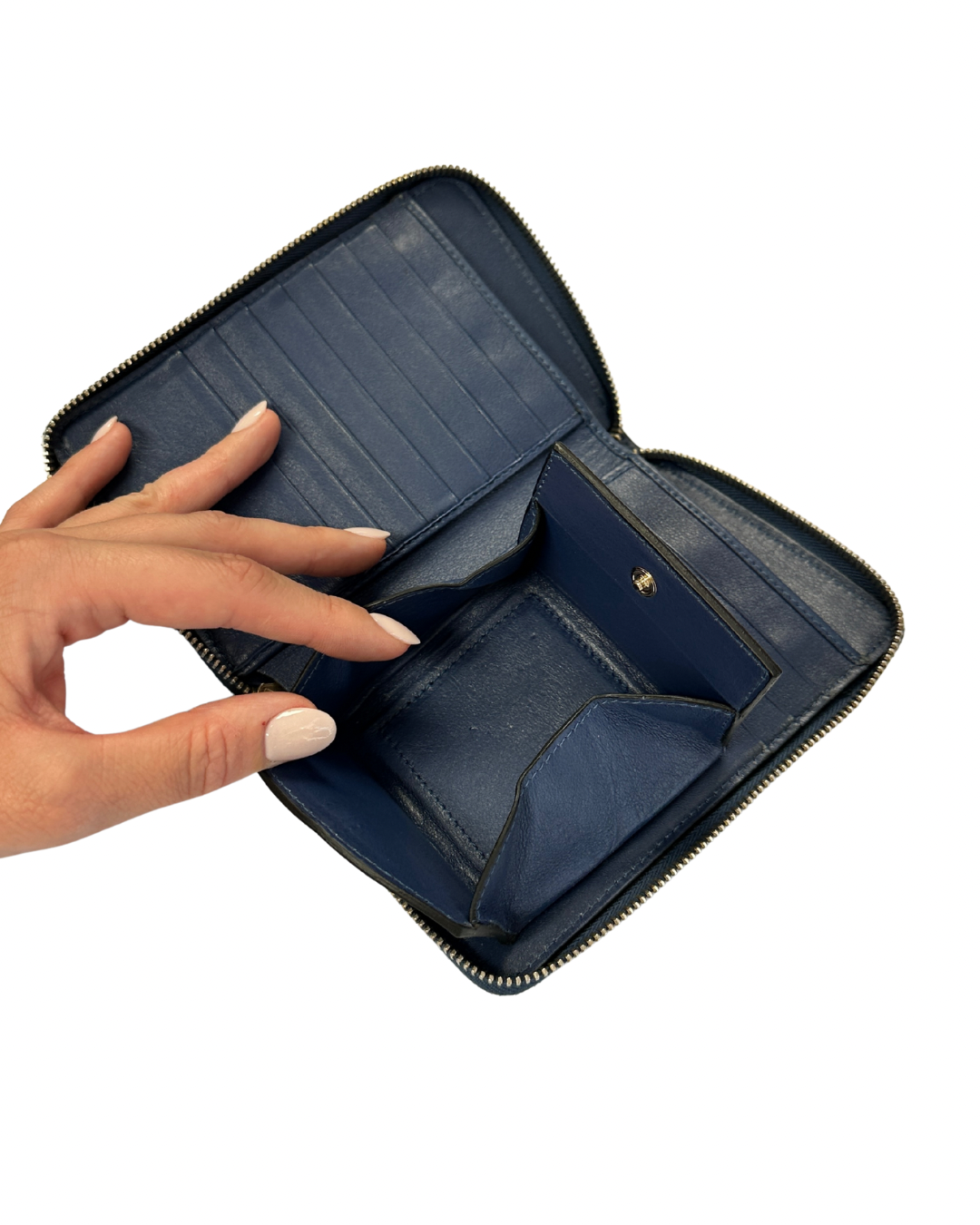 Valentino Rock Stud Navy Wallet