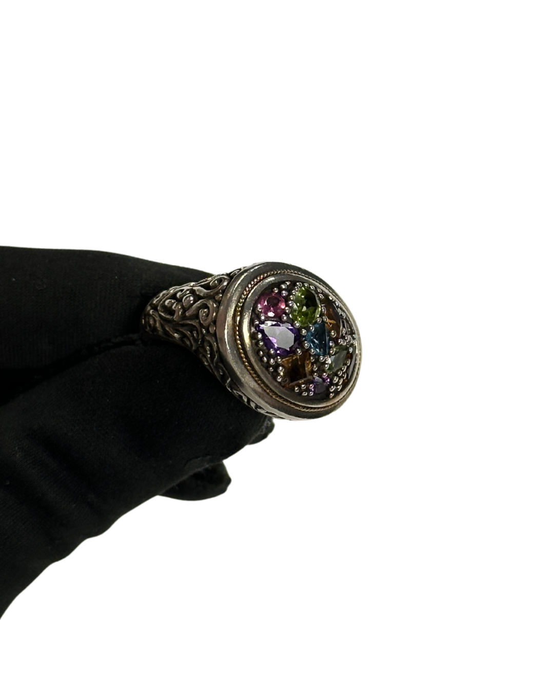 Sterling & 18K Stone Ring