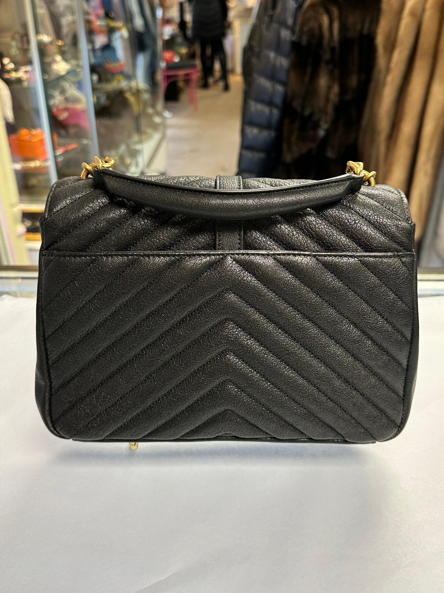 YSL Black Leather Handbag