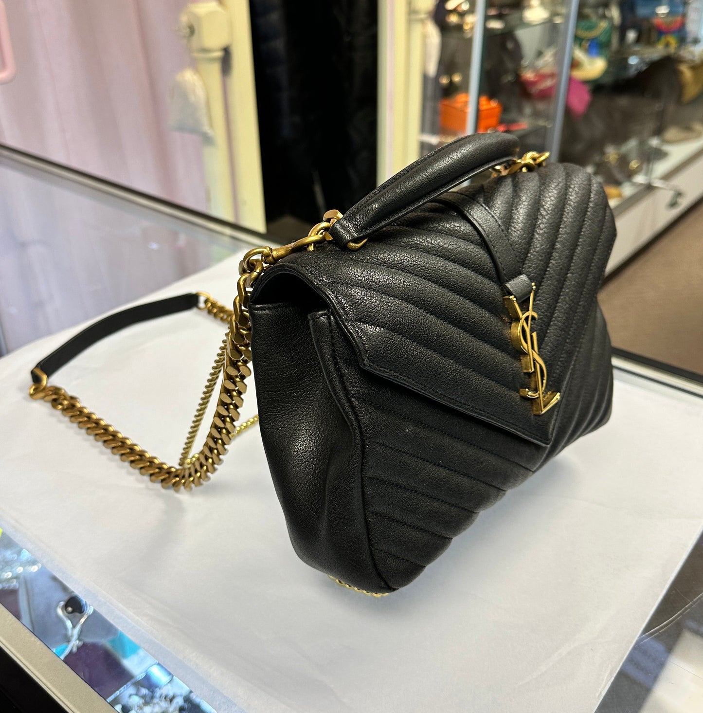 YSL Black Leather Handbag