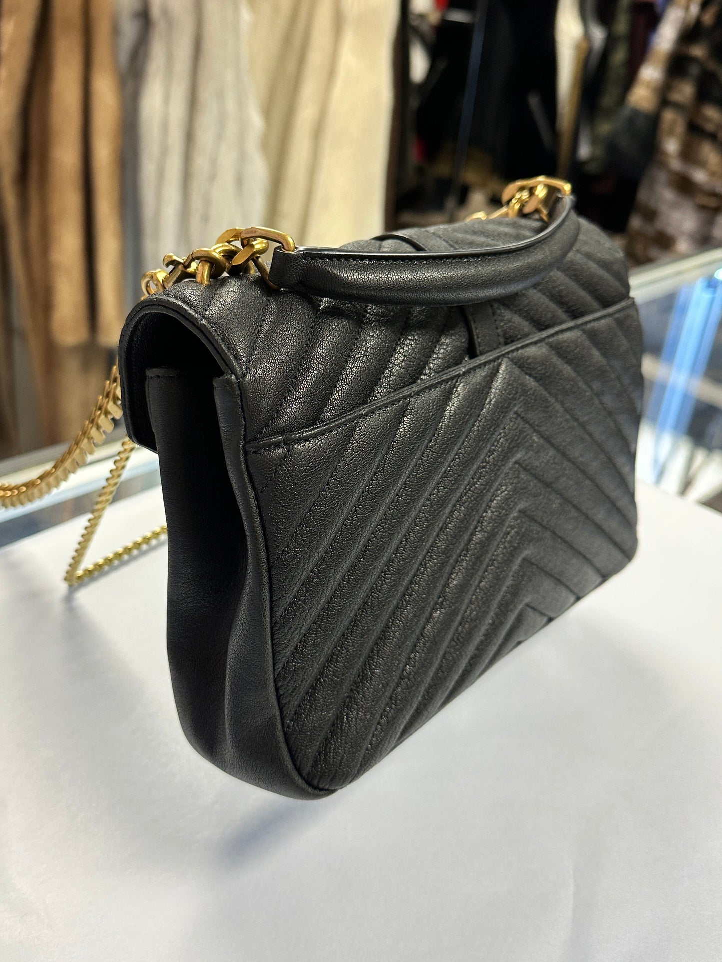 YSL Black Leather Handbag