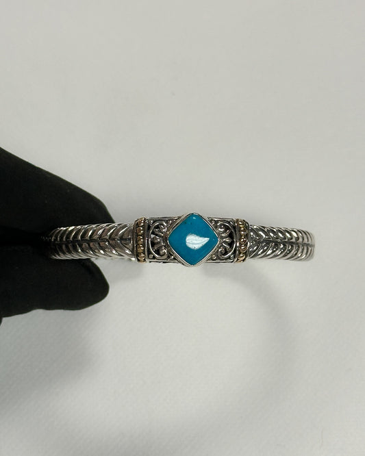 Turquoise Sterling 18k Cuff