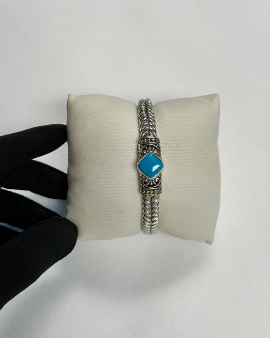 Turquoise Sterling 18k Cuff