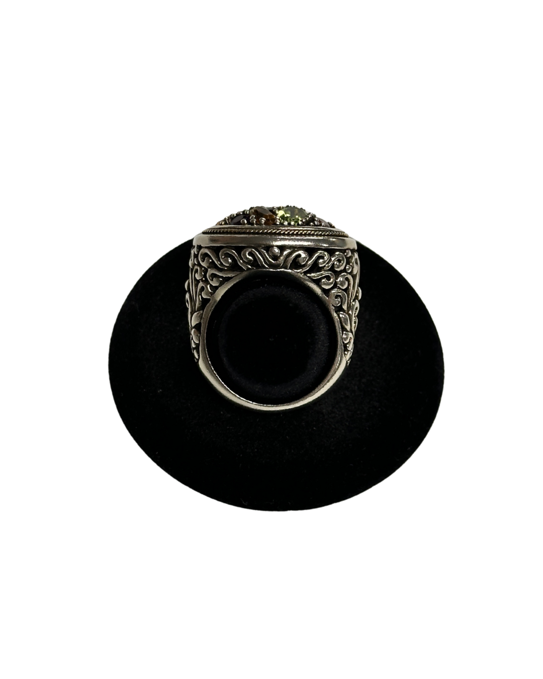 Sterling & 18K Stone Ring