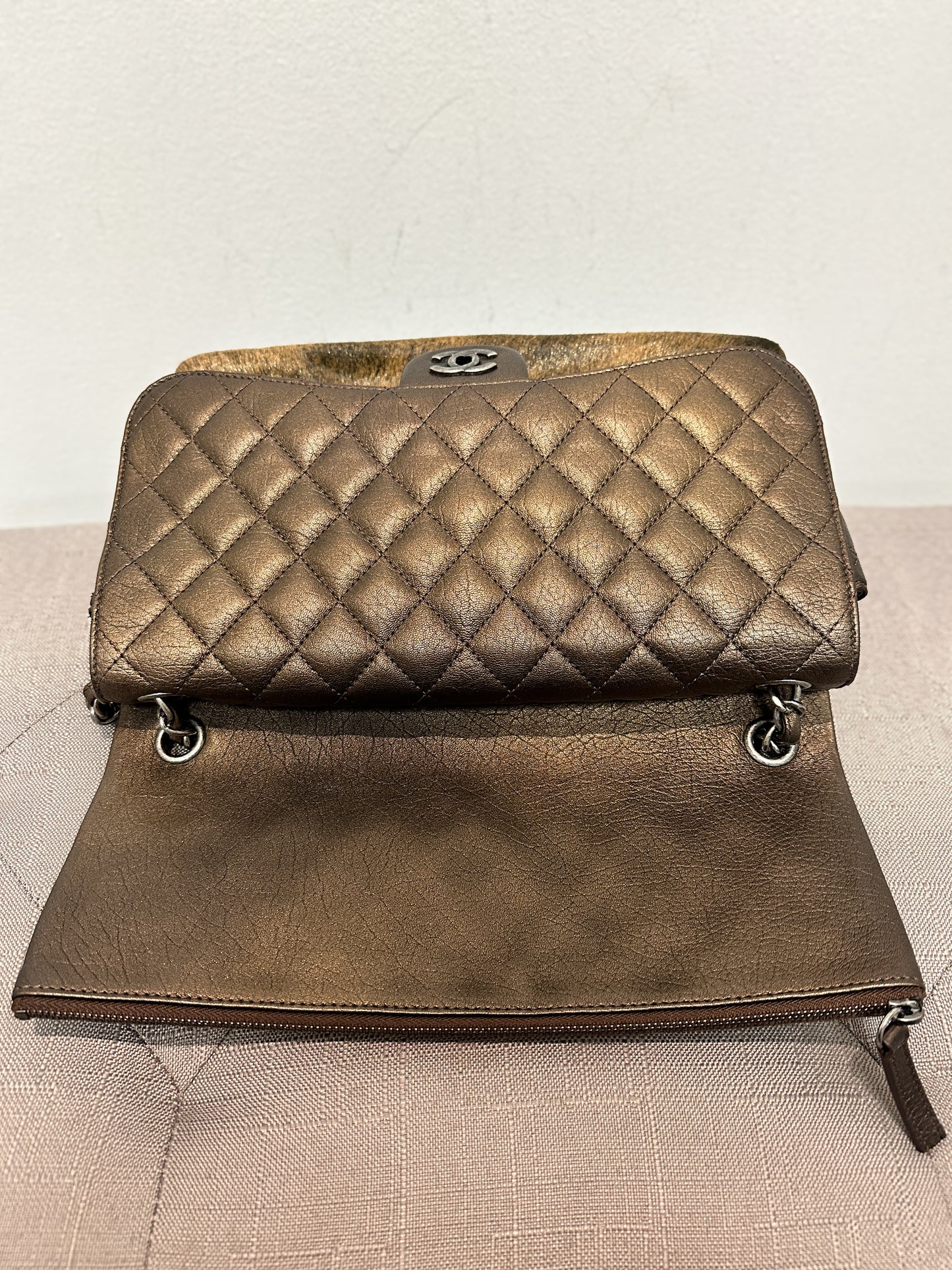Chanel Classic Metallic
Bronze Quilted Leather Flap Bag