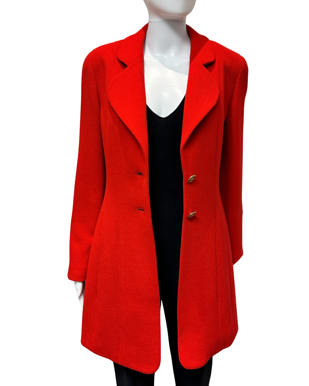 Chanel Vintage Red Wool Blazer